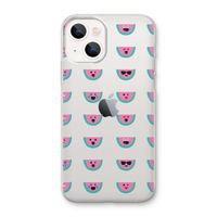 Smiley watermeloenprint: iPhone 13 mini Transparant Hoesje