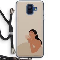 Fresh coffee: Samsung Galaxy A6 (2018) Transparant Hoesje met koord