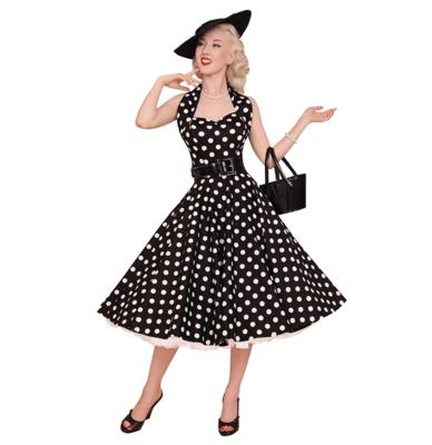 32% korting | Polka Dress Black/White-48 (NL)/ 22 (UK)