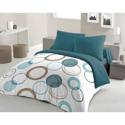 HOME LINGE PASSION Audace dekbedset - dekbed 220 x 240 cm + 2 kussenslopen 63x63 cm - Eendblauw
