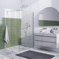 Inloopdouche Brauer Frame Set 1 Helder Glas 120x200 Met Muurprofiel En Lijst Rondom RVS Geborsteld Brauer