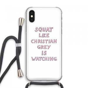 Christian Grey: iPhone XS Max Transparant Hoesje met koord