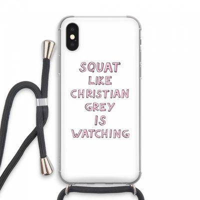 Christian Grey: iPhone XS Max Transparant Hoesje met koord