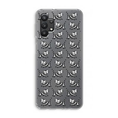 Zwarte poes: Samsung Galaxy A32 5G Transparant Hoesje