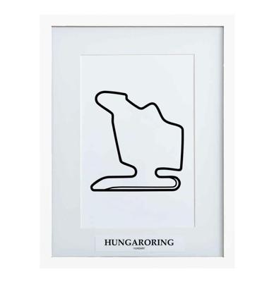 Formule 1 Circuit Hungaroring Hongarije 3D Print - Wit