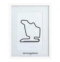 Formule 1 Circuit Hungaroring Hongarije 3D Print - Wit