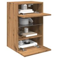 Tv-wandmeubels met LED 2 st 40x30x60,5 cm artisanaal eikenkleur Tv-wandmeubels met LED 2 st 40x30x60,5 cm artisanaal eikenkleur
