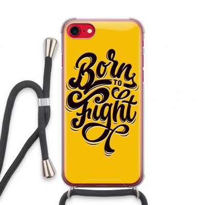 Born to Fight: iPhone SE 2020 Transparant Hoesje met koord