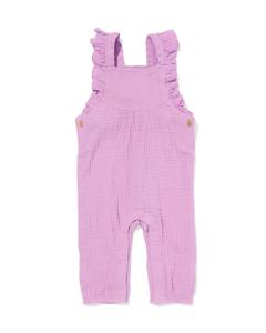HEMA Newborn Jumpsuit Mousseline Paars (paars)