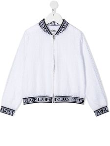 Karl Lagerfeld Kids veste bomber Ceremony en organza - Blanc