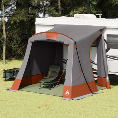 Tent Grijs en Oranje en Zwart 285 x 255 x 245 cm Polyester