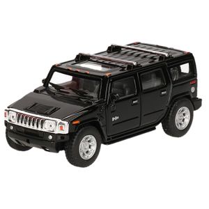 Modelauto Hummer H2 SUV zwart 12,5 cm