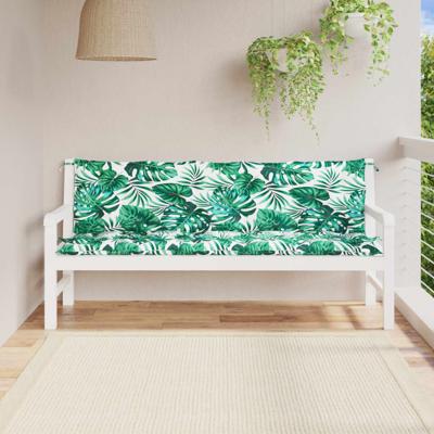 VidaXL Tuinbankkussens 2 st 180x50x7 cm oxford stof bladpatroon