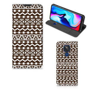 Motorola Moto G9 Play Hoesje met Magneet Aztec Brown