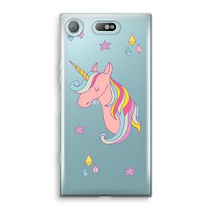 Roze eenhoorn: Sony Xperia XZ1 Compact Transparant Hoesje