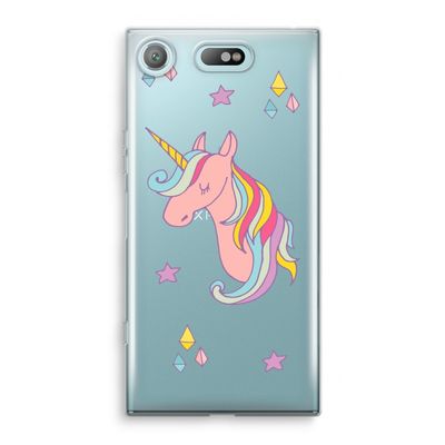 Roze eenhoorn: Sony Xperia XZ1 Compact Transparant Hoesje