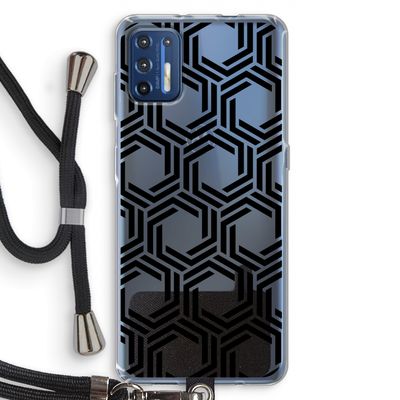 Geometrisch patroon: Motorola Moto G9 Plus Transparant Hoesje met koord