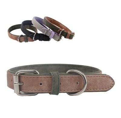 Nobleza Hondenhalsband - Suède vegan leer - 50 cm