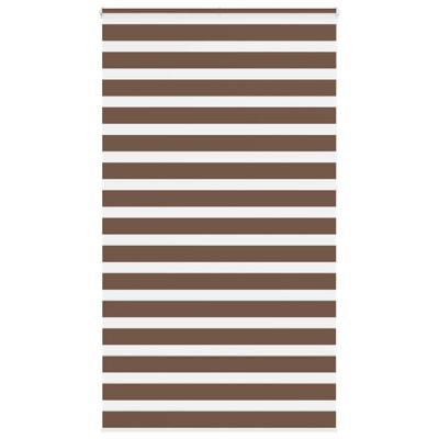 VidaXL Zebra rolgordijn 130x230 cm stofbreedte 125,9cm polyester bruin