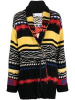 Giada Benincasa cardigan à motif en intarsia - Noir