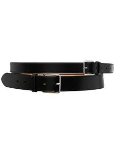 Alexander McQueen ceinture à double boucle - Noir