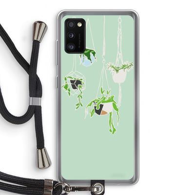 Hang In There: Samsung Galaxy A41 Transparant Hoesje met koord