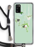 Hang In There: Samsung Galaxy A41 Transparant Hoesje met koord