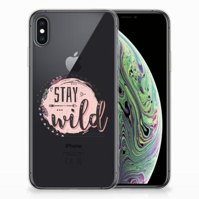 Apple iPhone Xs Max Telefoonhoesje met Naam Boho Stay Wild Apple iPhone Xs Max Telefoonhoesje met Naam Boho Stay Wild