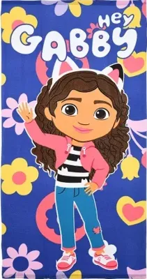 Gabby's Dollhouse strandlaken paars 70 x 140 cm - polyester Gabby's Dollhouse strandlaken paars 70 x 140 cm - polyester