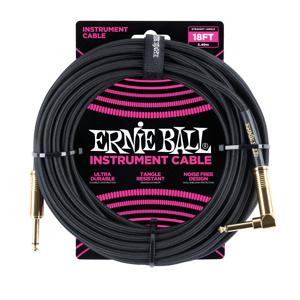 Ernie Ball 6086 Braided Instrument Cable, 5.5 meter, Black