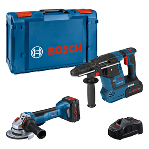 Bosch Blauw Comboset - GWS 18V-10 P Haakse slijper + GBH 18V-26 Boorhamer 5,5Ah ProCore in XL-Boxx - 0615990N33