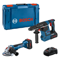 Bosch Blauw Comboset - GWS 18V-10 P Haakse slijper + GBH 18V-26 Boorhamer 5,5Ah ProCore in XL-Boxx - 0615990N33 - thumbnail