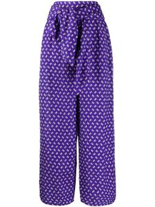 Kenzo pantalon palazzo à imprimé abstrait - Violet