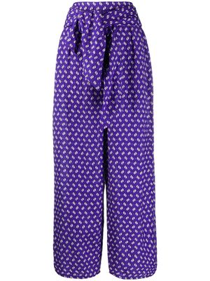 Kenzo pantalon palazzo à imprimé abstrait - Violet