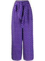 Kenzo pantalon palazzo à imprimé abstrait - Violet