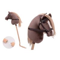 Holly Horse hobbypaard deluxe met stok - 80 cm - bruin Holly Horse hobbypaard deluxe met stok - 80 cm - bruin