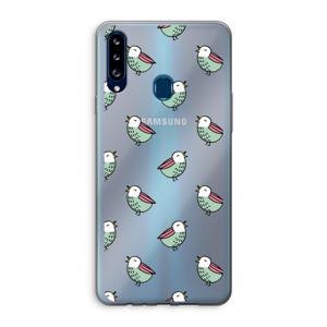 Vogeltjes: Samsung Galaxy A20s Transparant Hoesje