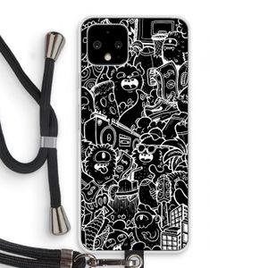 Vexx Black City : Pixel 4 Transparant Hoesje met koord