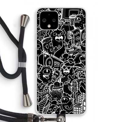 Vexx Black City : Pixel 4 Transparant Hoesje met koord
