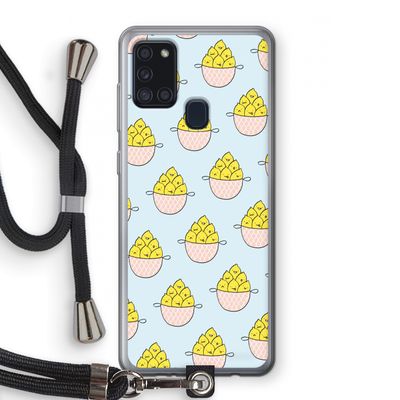 Citroenen: Samsung Galaxy A21s Transparant Hoesje met koord