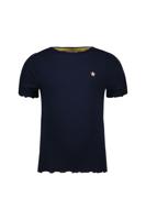 Like Flo zomer t-shirt meisjes - navy blauw - rib - Elise