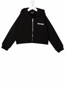 DSQUARED2 KIDS hoodie à logo imprimé - Noir