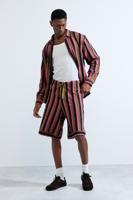 bermudashort met strepen - RED - L