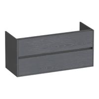 Brauer Adore - Onderkast - 120 cm - met 2 Softclose Lades Greeploos en 1 Sifon Uitsparing - Timber Grey