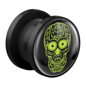 Tunnel met Magisch Doodshoofd Design Acryl Tunnels & Plugs