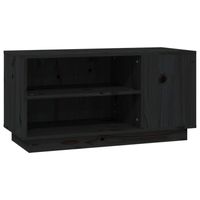 The Living Store Houten Tv-kast - 80 x 35 x 40.5 cm - Zwart - thumbnail