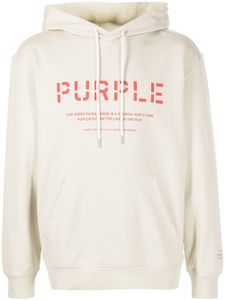 Purple Brand hoodie à logo imprimé - Tons neutres