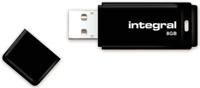 Integral USB 2.0 stick, 8 GB, zwart
