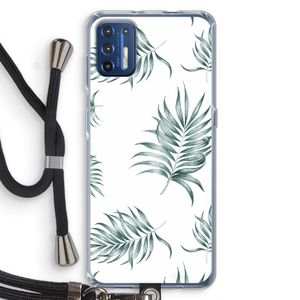Simple leaves: Motorola Moto G9 Plus Transparant Hoesje met koord