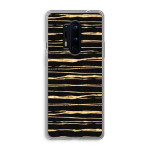 Gouden strepen: OnePlus 8 Pro Transparant Hoesje